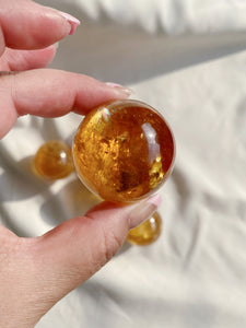 Honey Calcite Sphere